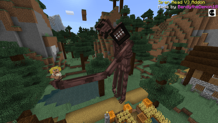 Siren Head V3 Minecraft PE Addon