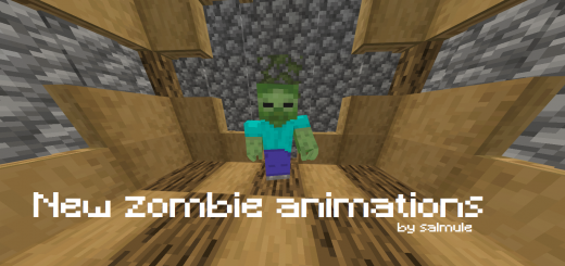 New Zombie Animations - Minecraft PE Addon / Texture Pack