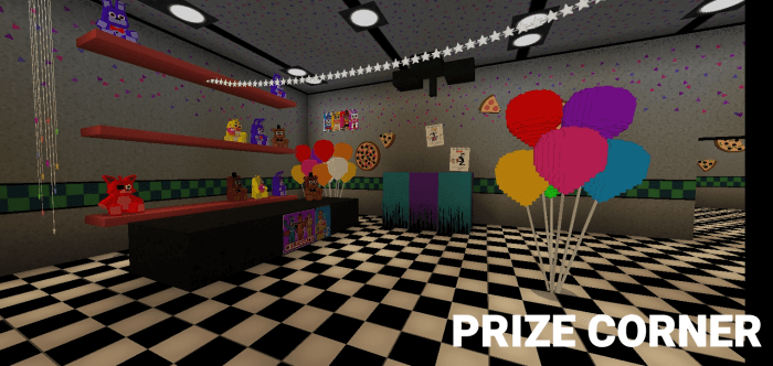Fnaf 4 Minigame Map and Fredbears family diner Minecraft Map