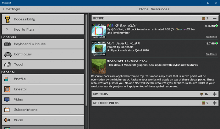 Animated RGB XP Bar + Hotbar + Inventory GUI for MC Bedrock