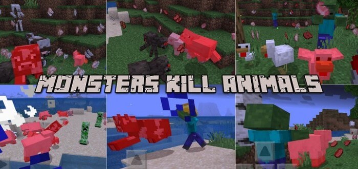 Monsters Kill Animals | Minecraft Addon