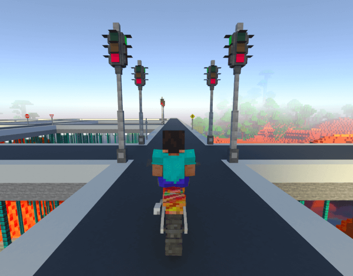 Road and Traffic Lights | Minecraft