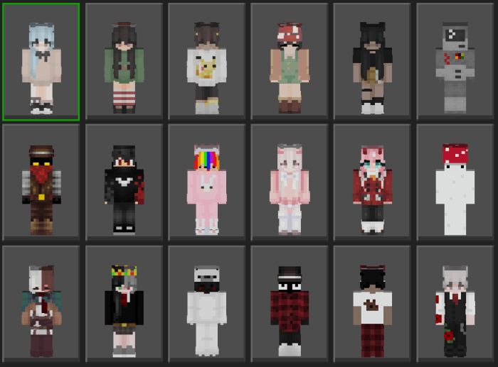 Unknown Skin Pack I Part 99 » Minecraft Bedrock Addons